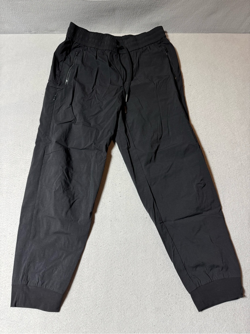 Athleta Black Jogger Pants - Elastic Waist with Zip Pockets Size M